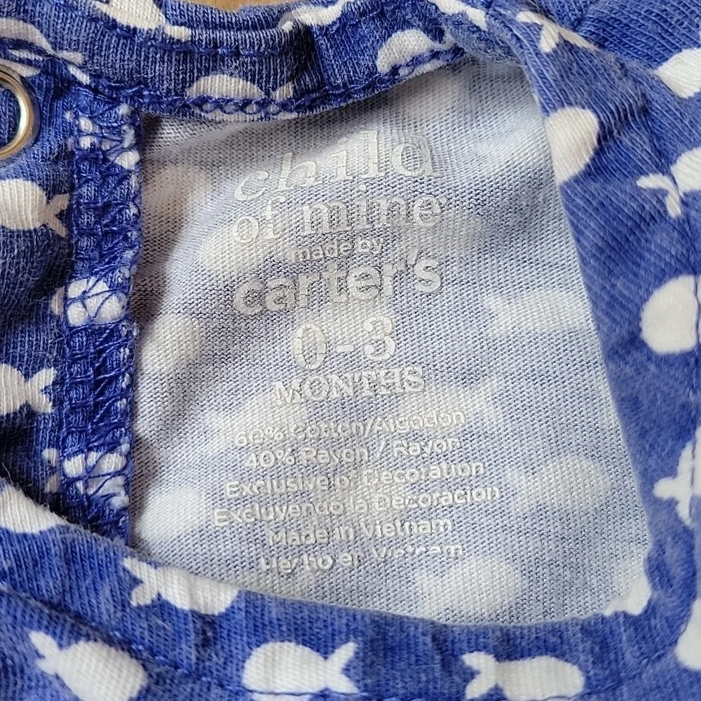 *3/$15* Child of Mine by Carter's 0-3M Baby Girl 2pc Set Blue Top & Shor…